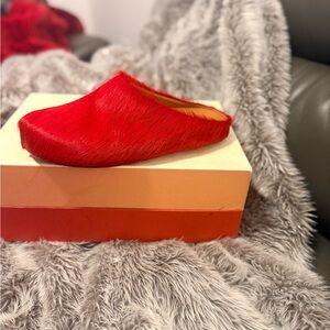 Marni Vibrant Red Men's Mules